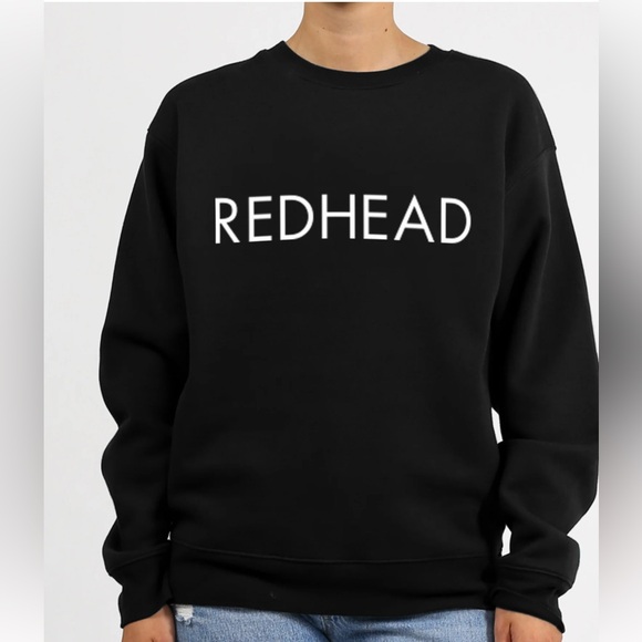 Brunette the label NWT ‘Redhead’ black sweatshirt Sz XS oversized - Picture 1 of 9